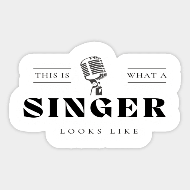 This Is What A Singer Looks Like Vocalist Microphone Sticker by Musician Gifts